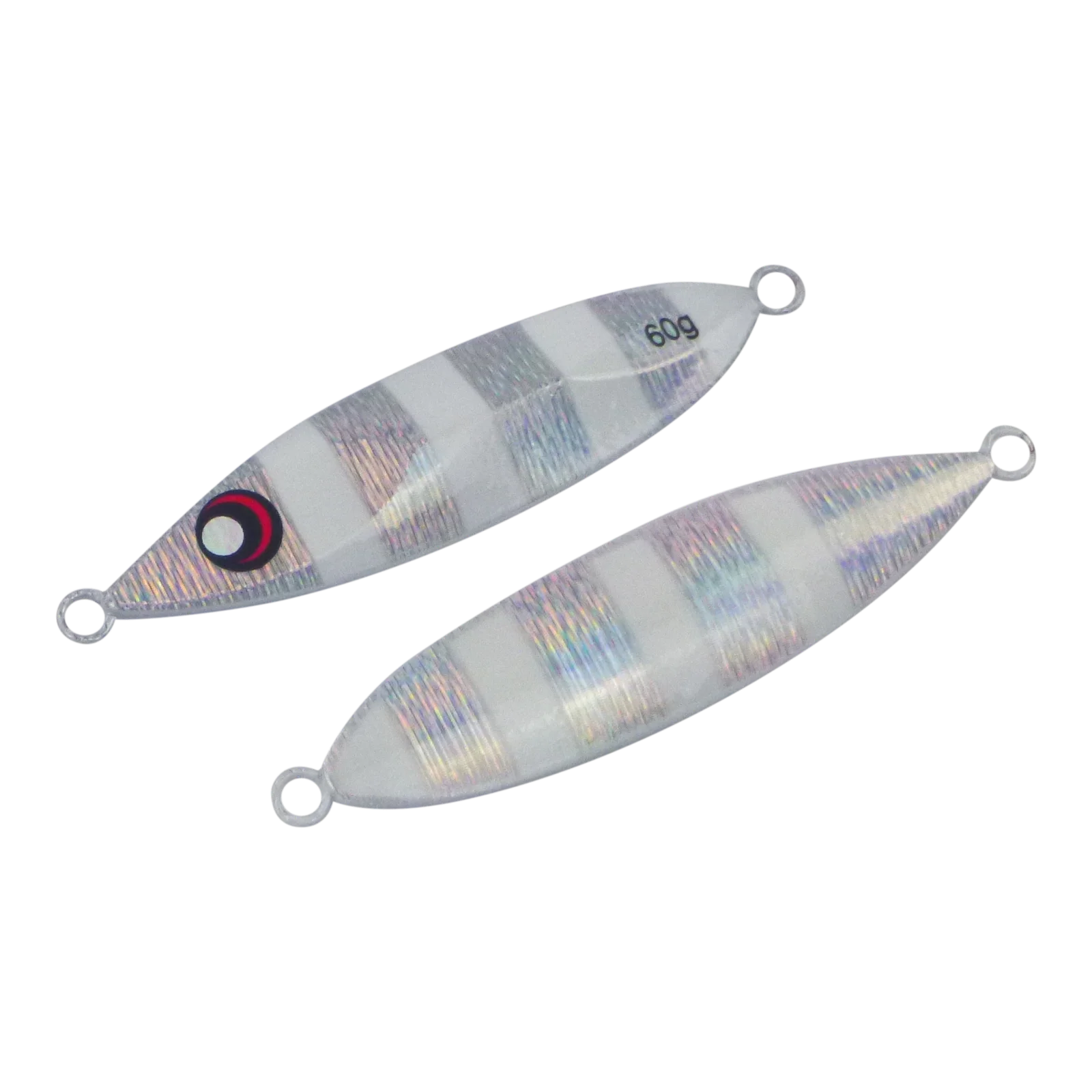 Finesse Slow Pitch Flutter Jig, 60gm, Silver White, 2 pack