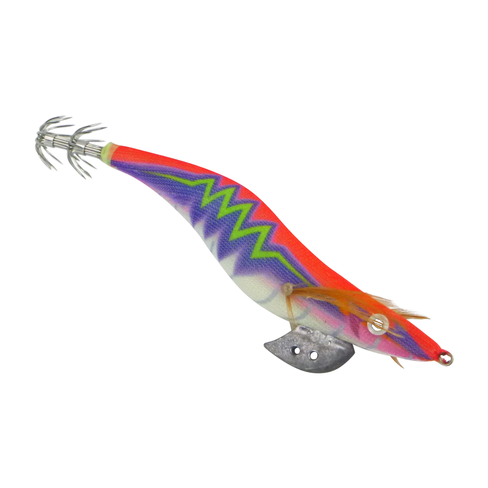 Finesse Rumoika Squid Jig, Red Flare, size 3.5, 2 pack