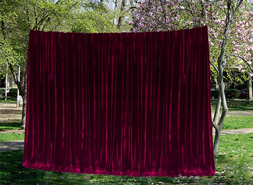 Large Thick Velvet Curtains 590x230cm with full liner 30 hooks Burgundy New