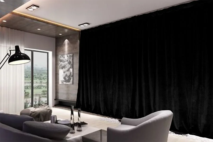 Large Thick Velvet Blockout Curtains 580x 270cm PINCH PLEAT 2 panel+Hooks Black