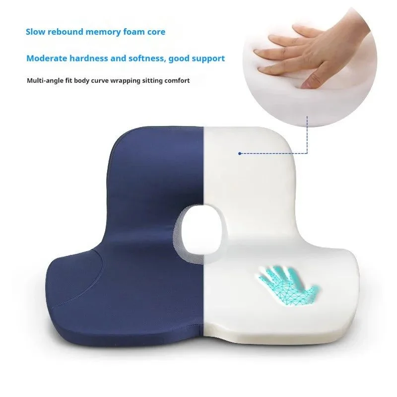 L-Shaped Memory Foam Seat Cushion Ergonomic Hip Lumbar Support