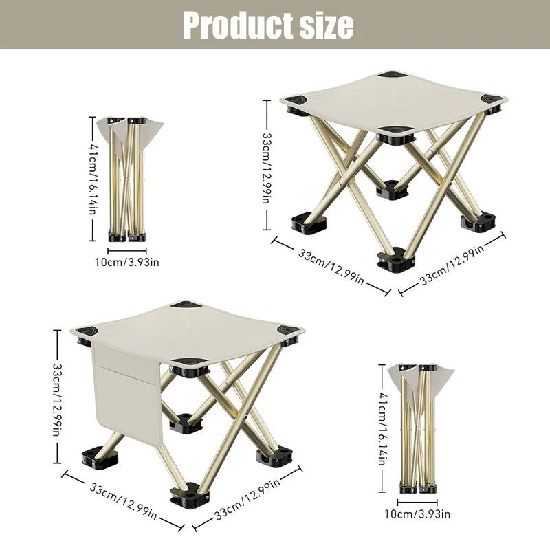 Outdoor Portable Folding Stool White