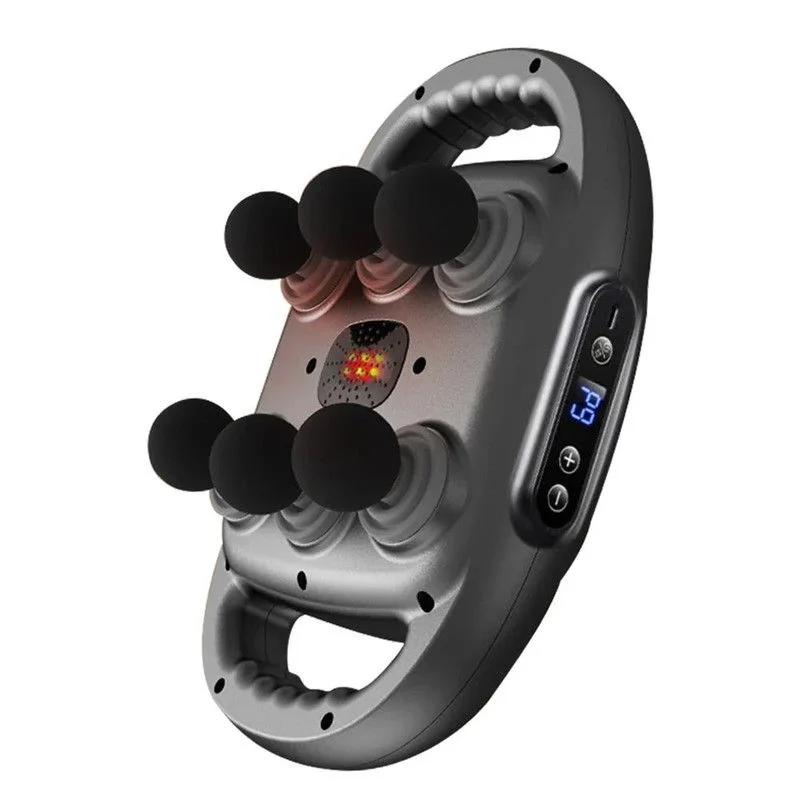 6-Head Fascia Massage Gun Tissue Muscle Black