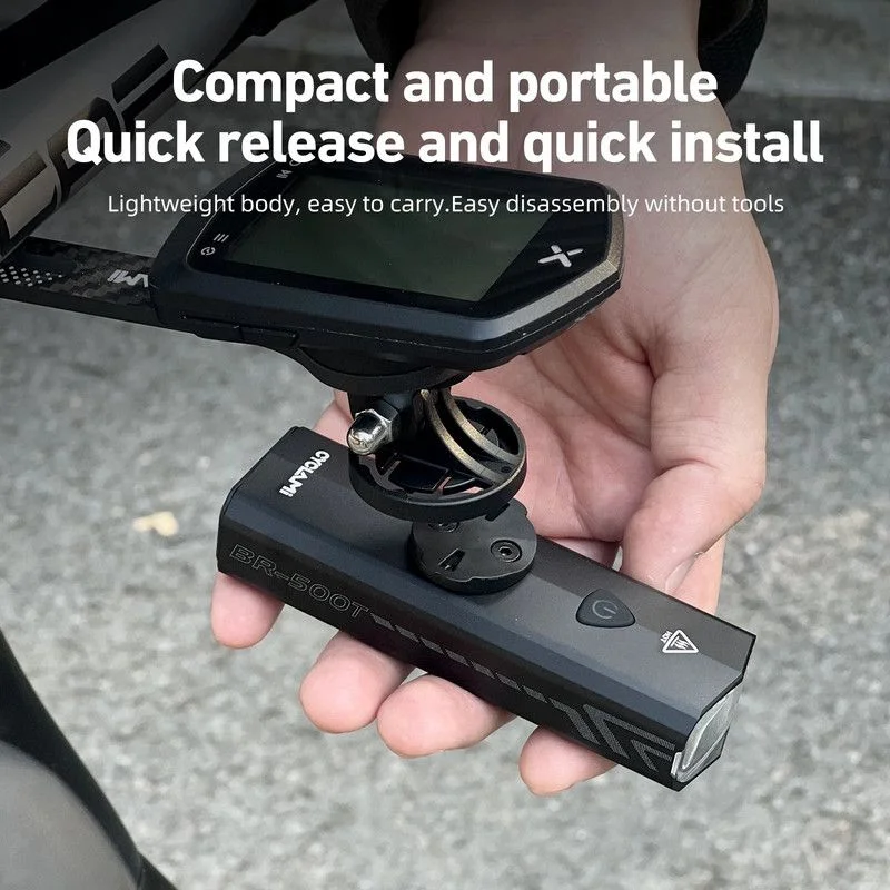 500 Lumen USB Rechargeable Bike Light Black