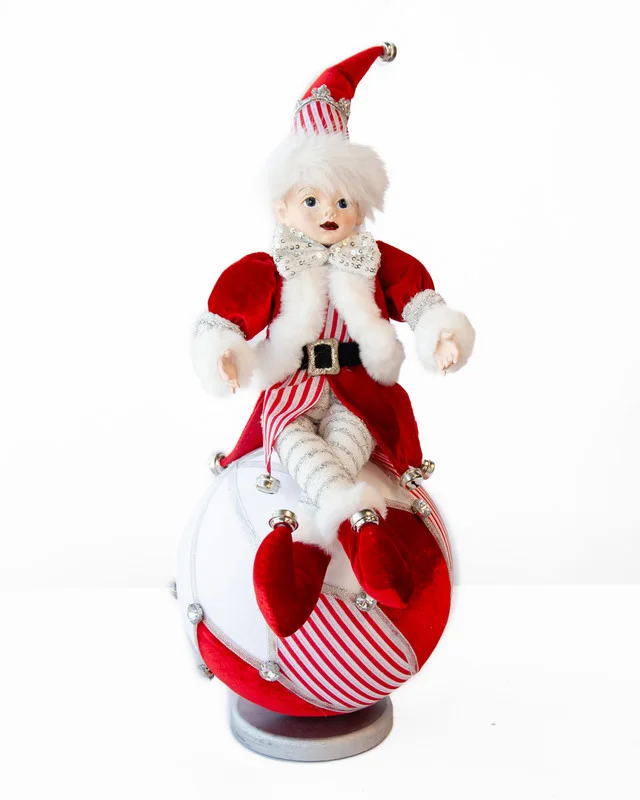 LUXURY ELF ON BALL TABLE DECORATION 40CM 