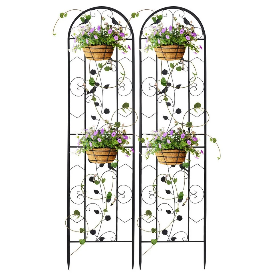 Garden Trellis Climbing Plant Support Patio Wire Lattice Grid Panel Stake Fence