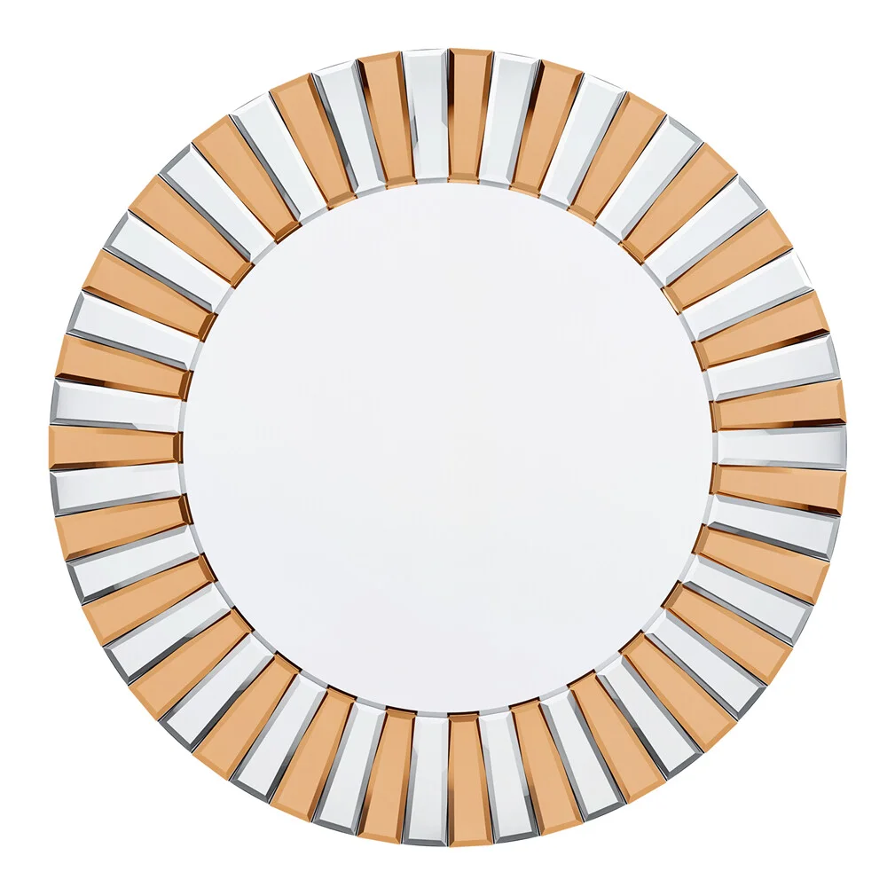 Radiant Sunburst Mirror: Elegant Wall Mounted Decor for Your Living Space