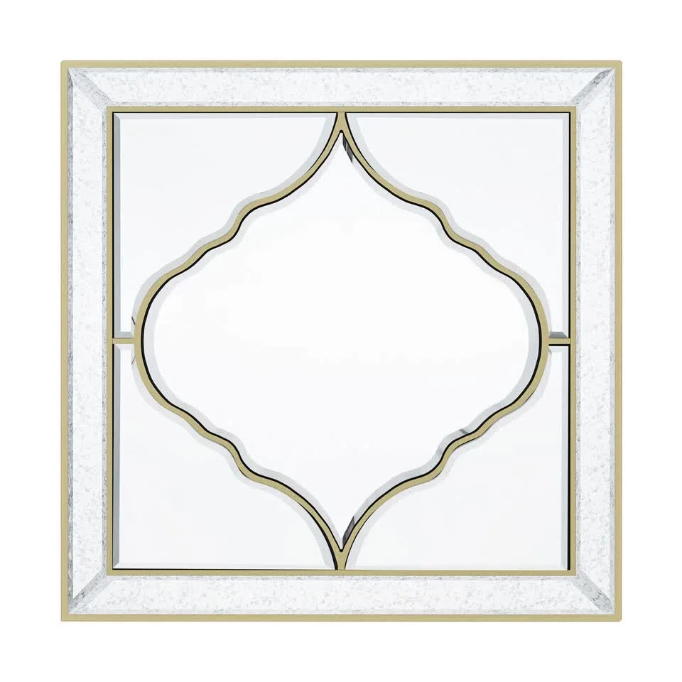 High-grade Unique Decorative Accent Mirror Elegant Square Wall Silver HD Mirror