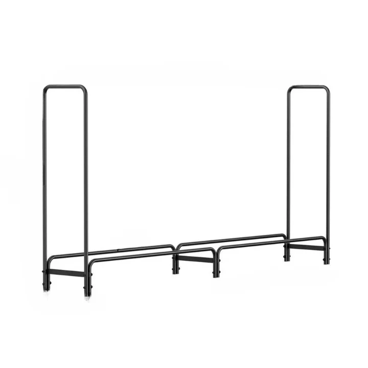 FIN 233cm Extra Long Heavy Duty Firewood Log Rack Metal Storage Holder Garden Indoor