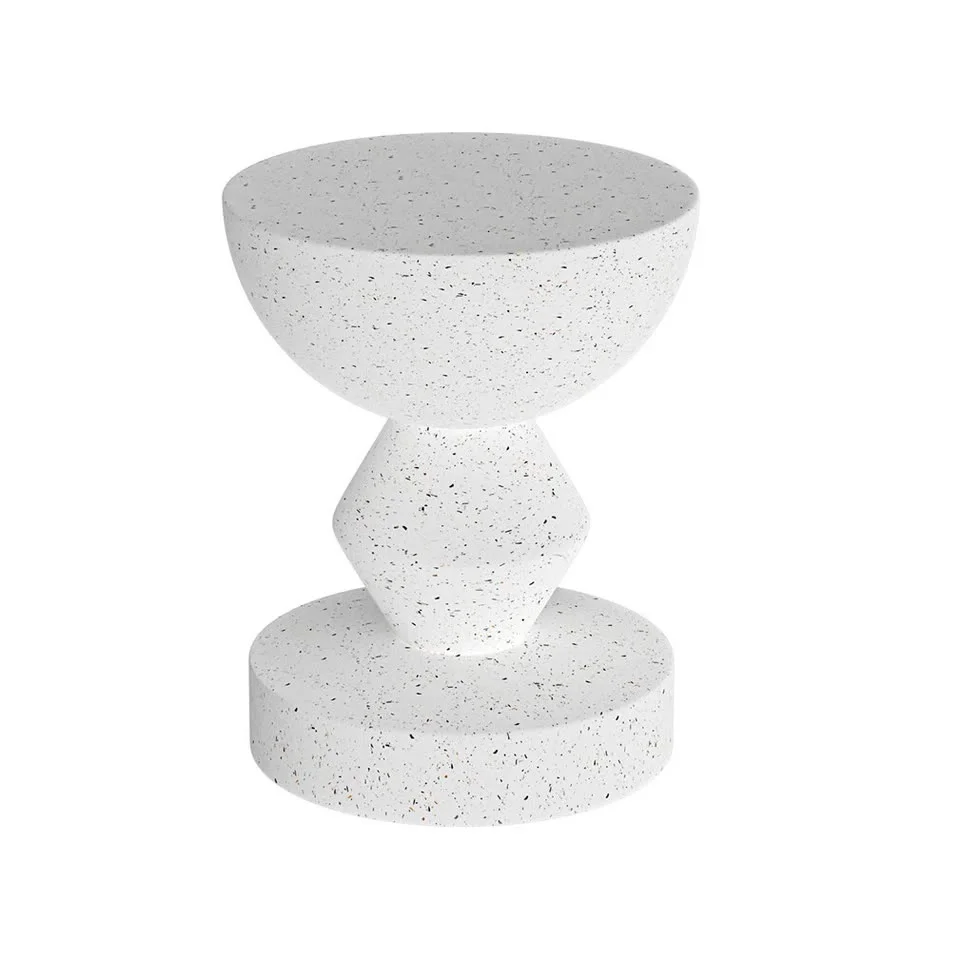 Stylish Lightweight Concrete Sofa Side Table Cement Bedside Table Outdoor Patio