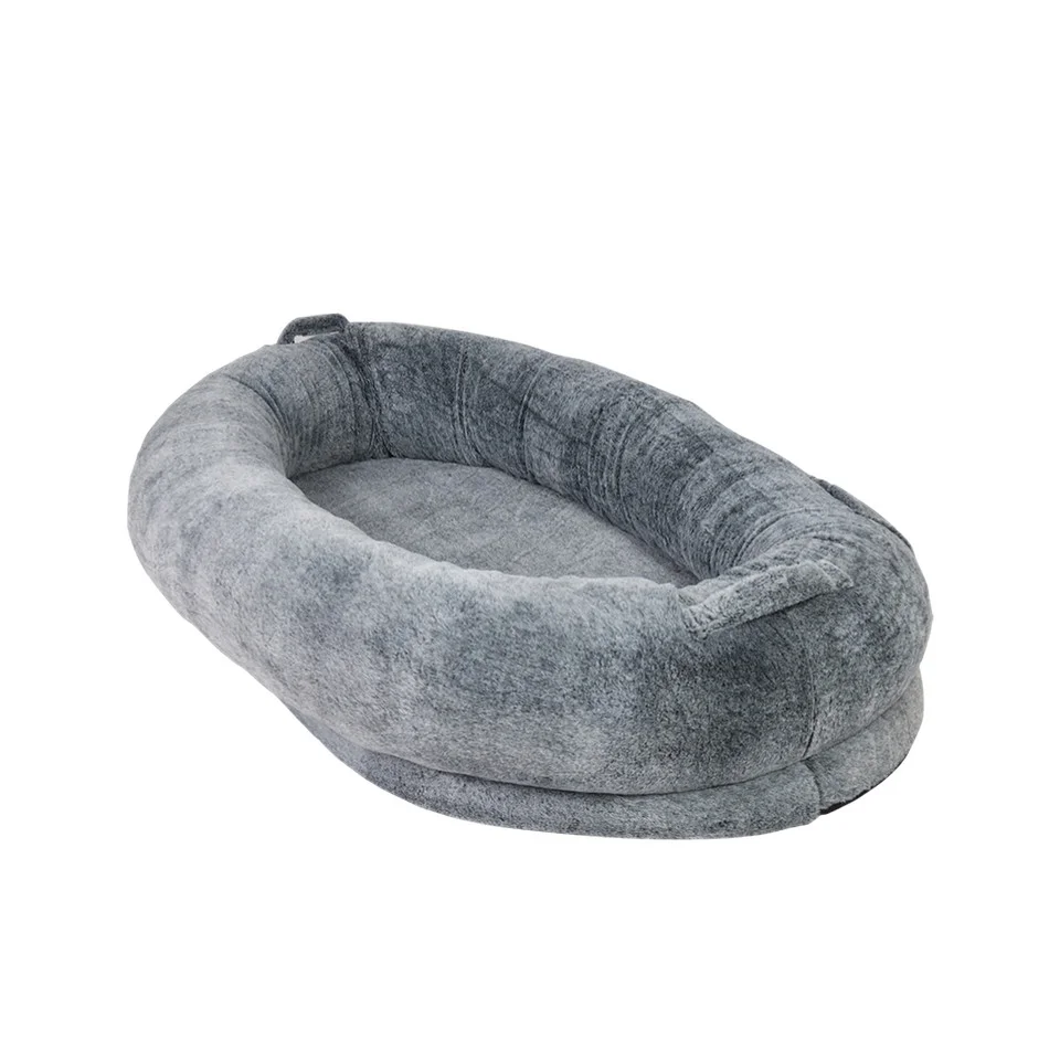 Xxxl Human-Sized Dog Bed Washable Orthopedic Pet Bed Bean Bag With Soft Blanket
