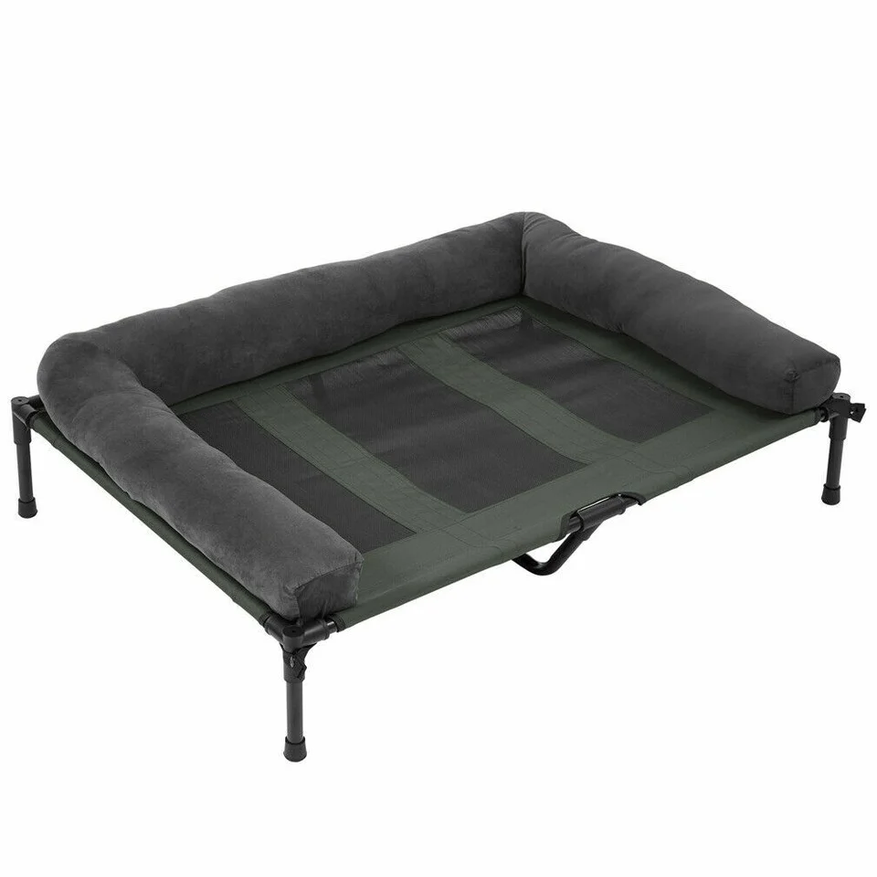 Large Oversized Raised Dog Bed with Cooling Bolster Lounger