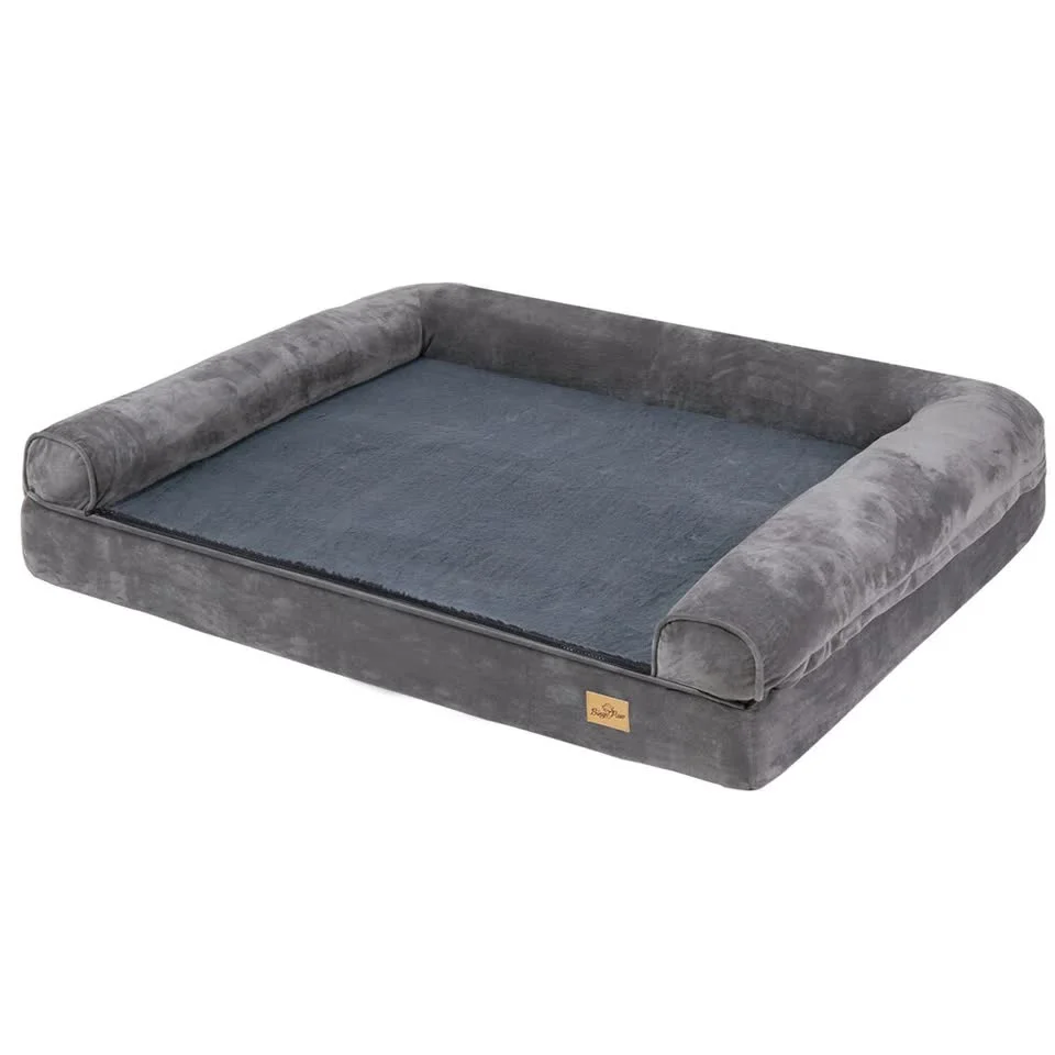 Medium Orthopedic Dog Bed with Bolster Comfort Mattress