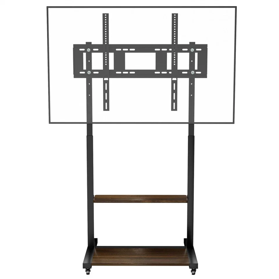 Adjustable Rolling TV Stand for 40 to 100 Inch Screens with Shelves