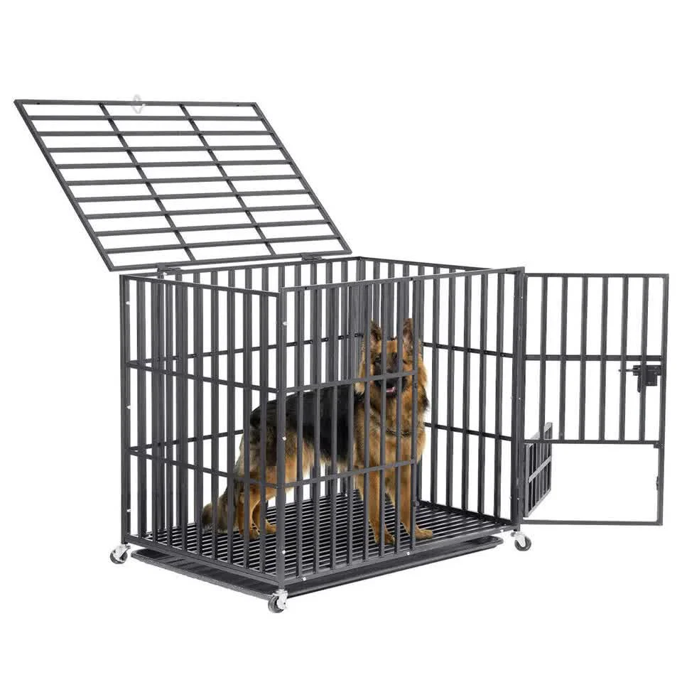 Heavy Duty Dog Cage with Lock & Bottom Tray XXL