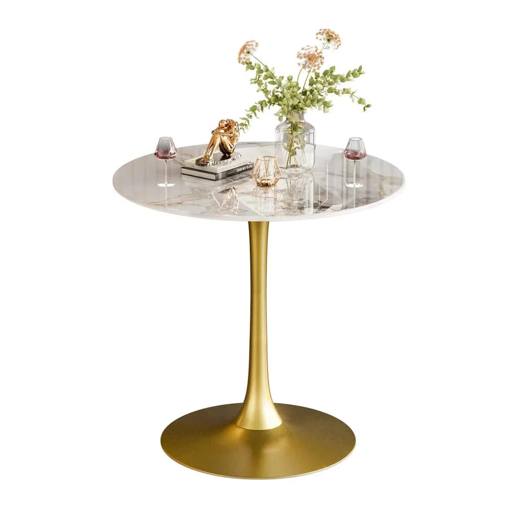 Heavy Duty High Bar Table-Glossy Jade Top+Gold legs