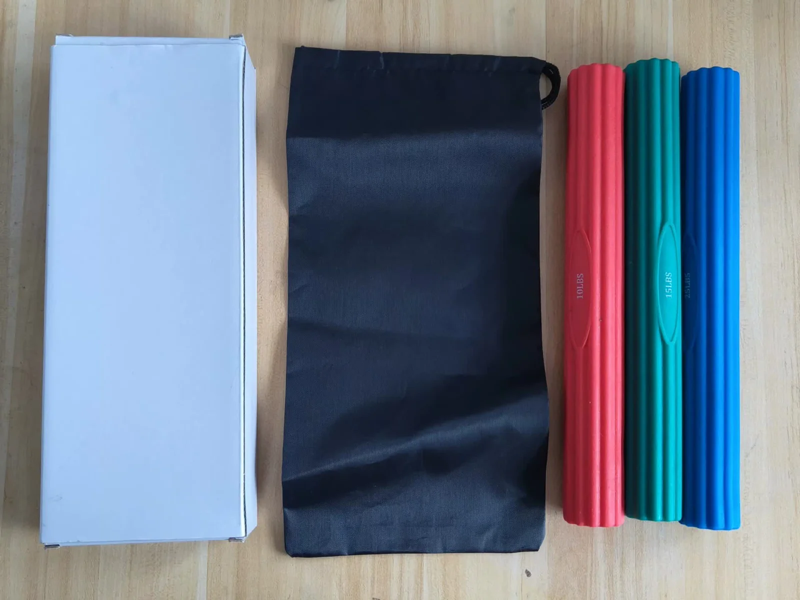 Multifunctional Resistance Bar Set | Yoga Fitness Toning Tool, Muscle Relaxation, Grip Strength Improvement | 3-Piece Set with Stretching and Recovery Features （10LB、15LB、25LB）