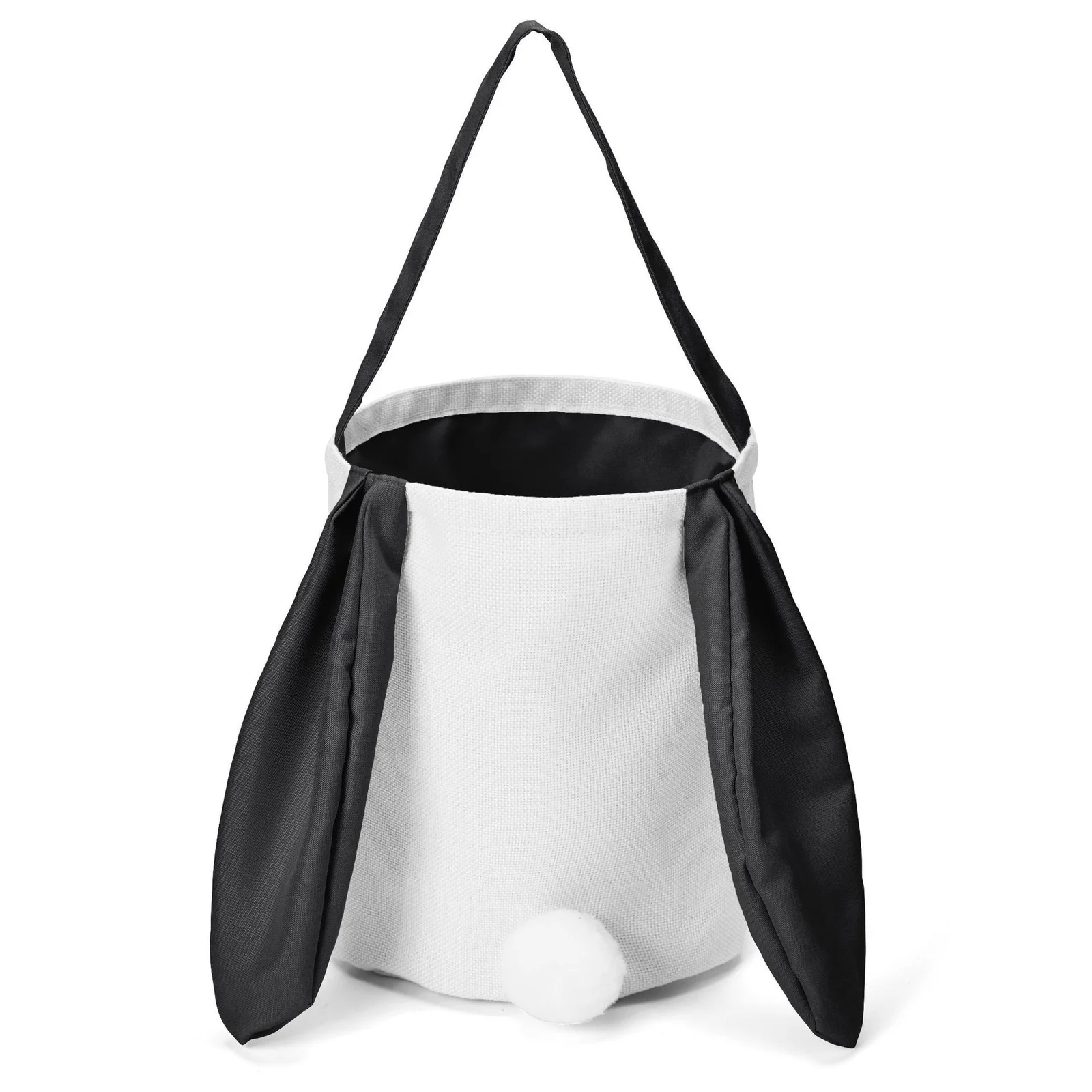 Black Adorable Easter Bunny Ear Tote Bag - Stylish Rabbit-Themed Candy Bag