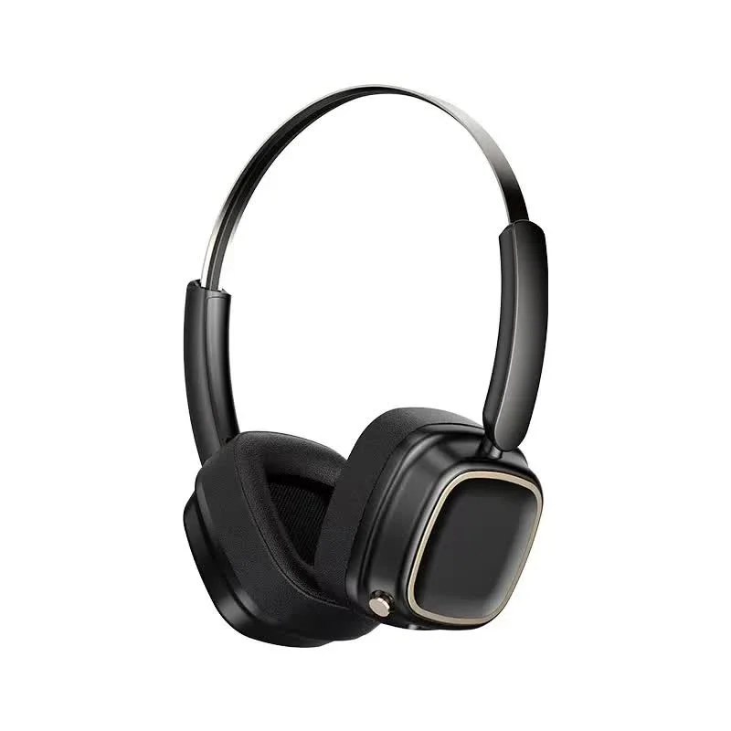 Black Compact Retro Headphones - Wireless Bluetooth, Deep Bass, Immersive Sound
