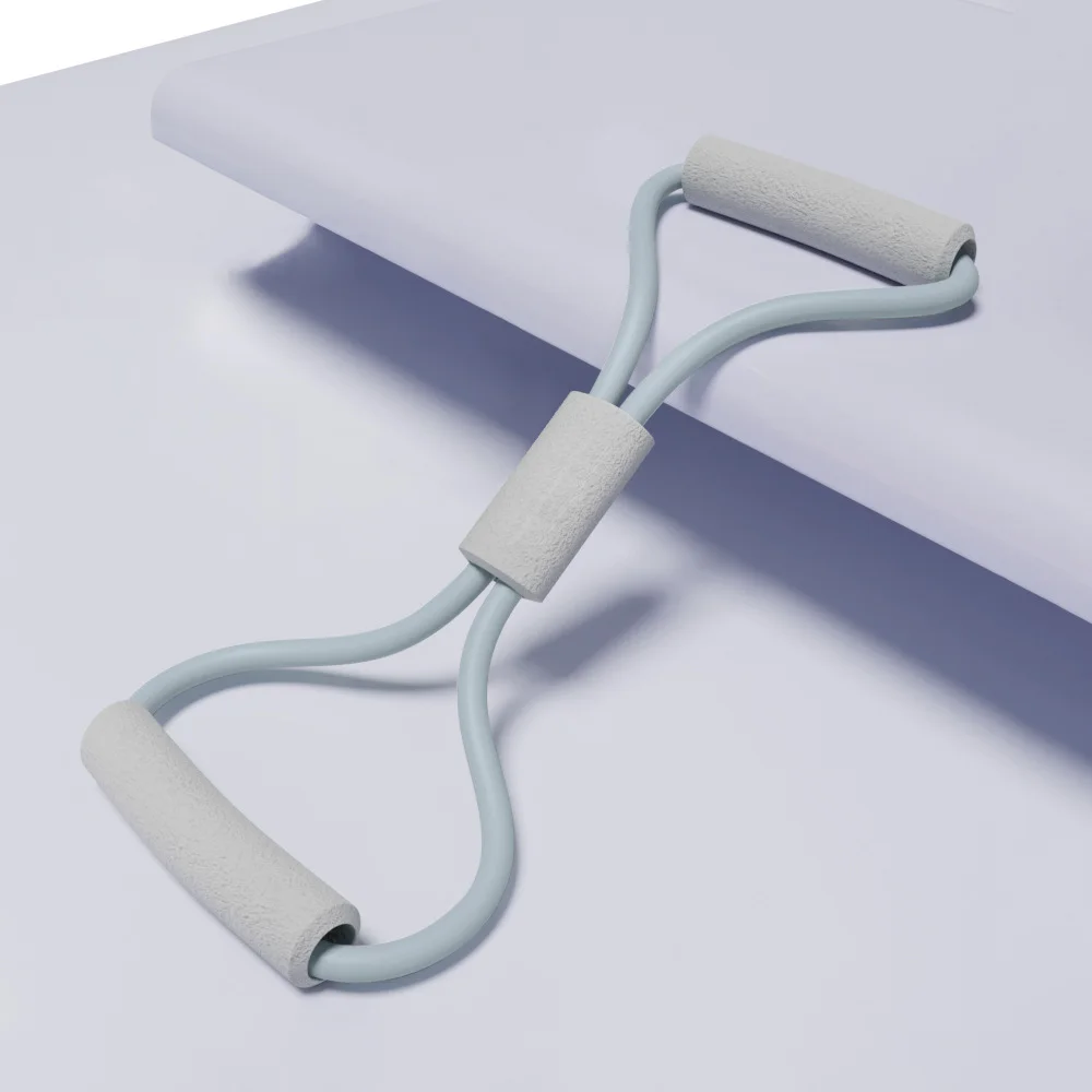 2PCS Blue 25 Pounds Back Stretching Resistance Band - 20x15x5cm Shoulder & Back Trainer with 8-Shaped Pull Rope for Home Workout