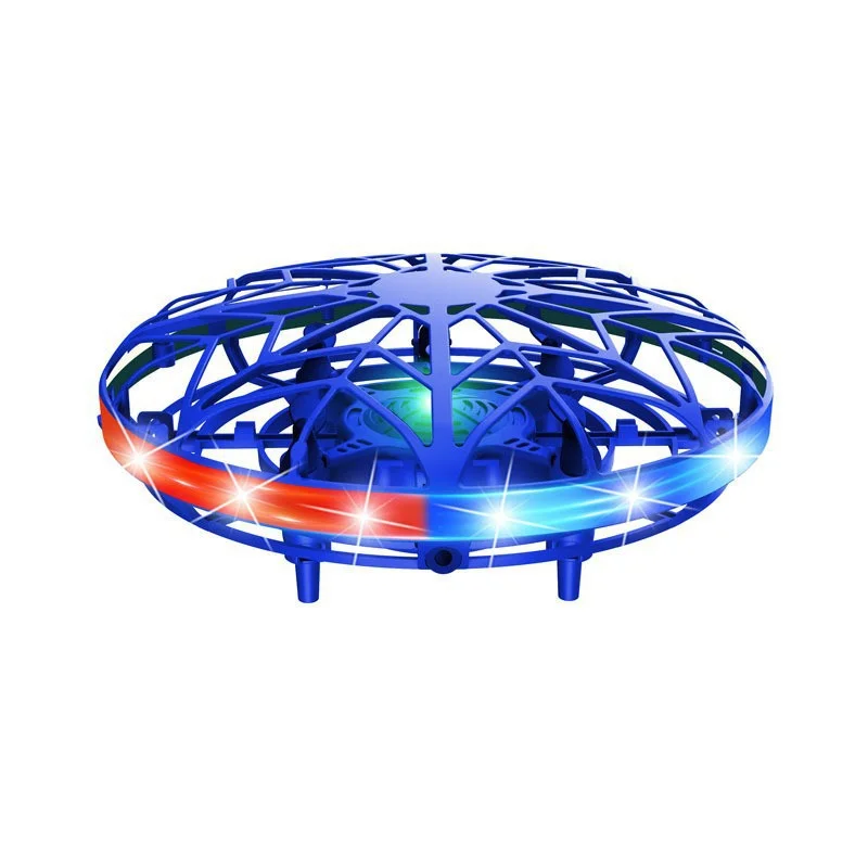 Hand-Controlled UFO Mini Drone with LED Lights & Obstacle Avoidance(blue)