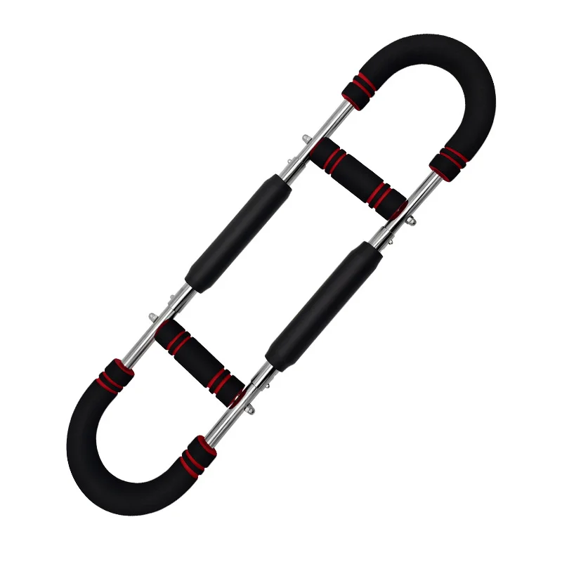 Red Black Adjustable U-Shaped Arm Exerciser - For Home Fitness Strength Training (40kg)