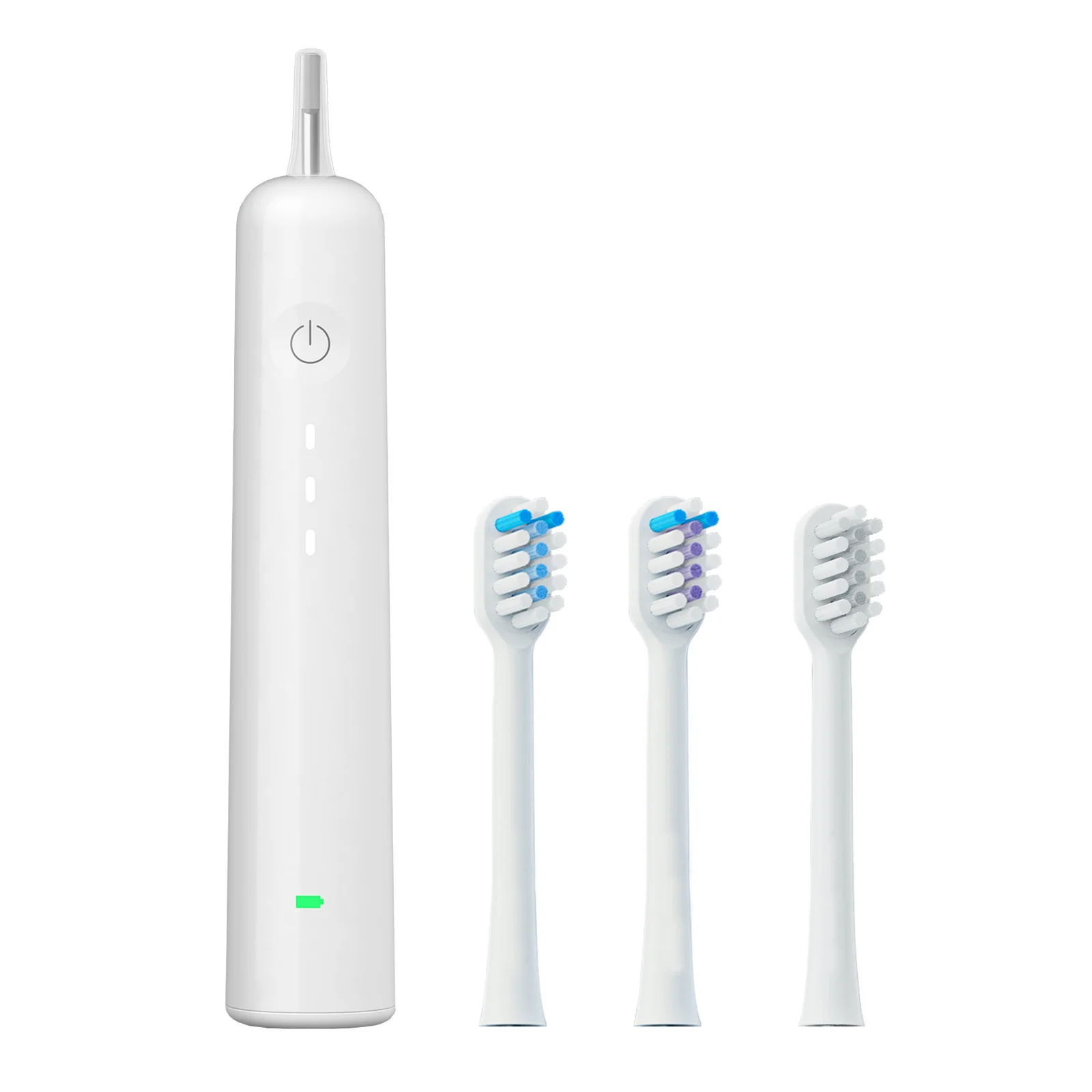 Electric Toothbrush with Ultra-Soft Gum Guard Brush Heads - IPX7 Waterproof, Ergonomic Design(white)