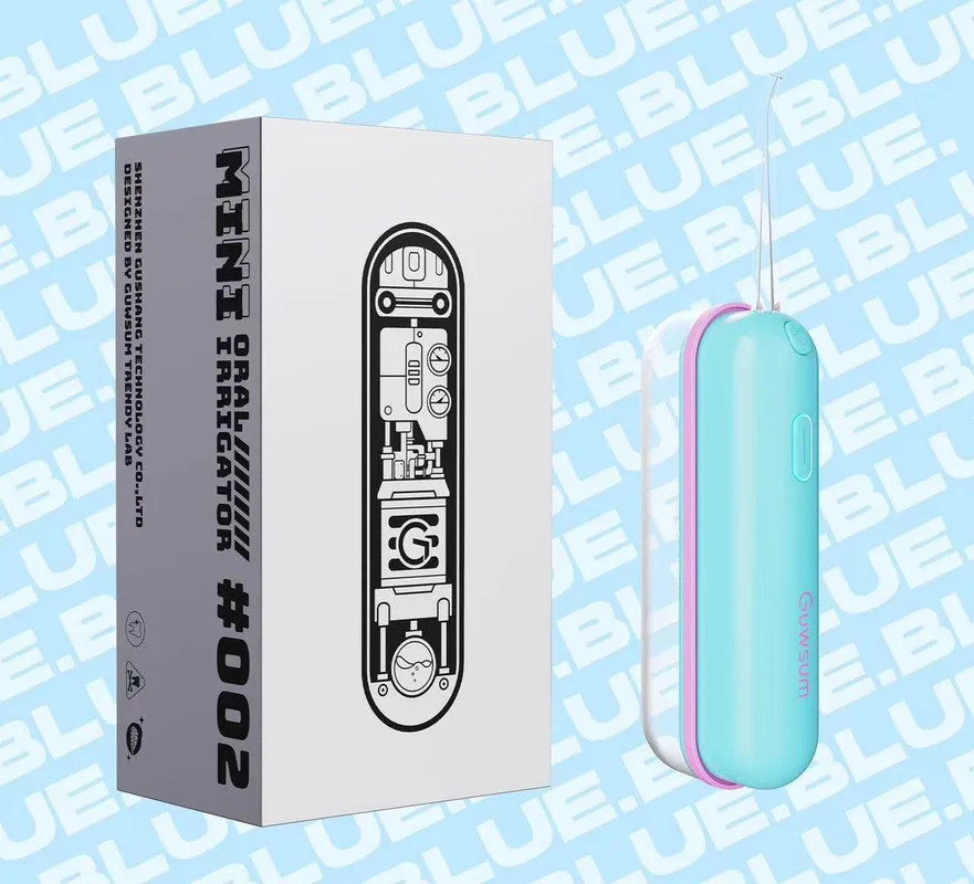 Mini Portable Oral Irrigator - IPX68 Waterproof, UV Sterilization, 3 Modes, Magnetic Charging(Blue)