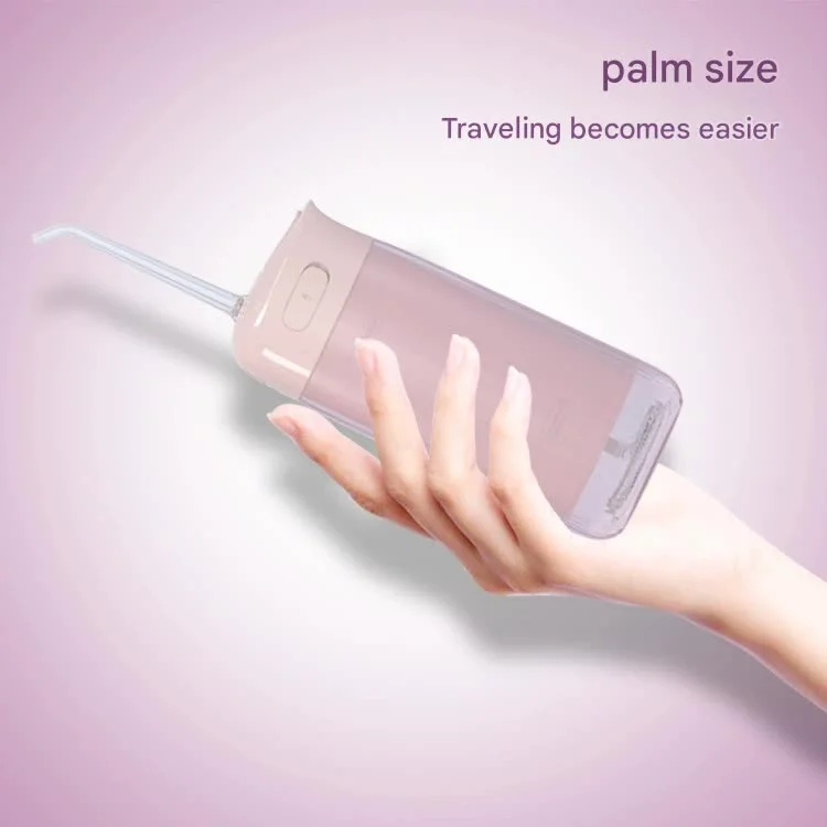 Portable Water Flosser - 70-Day Battery, 4 Modes, 5 Nozzles, IPX7 Waterproof, 200ml Telescopic Tank(Pink)