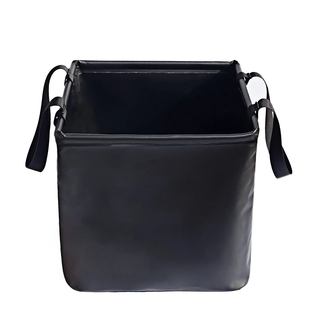 Black 25L Collapsible Bucket - Heavy-Duty PVC Waterproof Folding Pail for Fishing, Camping & Car Washing