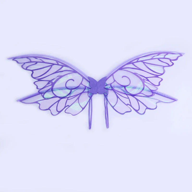 Purple Enchanting Iridescent Fairy Wings - Sparkle Butterfly Elf Wings for Costume Parties, Cosplay & Dress-Up Fun