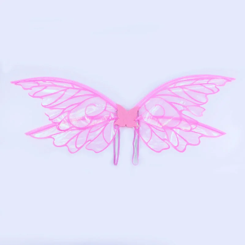 Pink Enchanting Iridescent Fairy Wings - Sparkle Butterfly Elf Wings for Costume Parties, Cosplay & Dress-Up Fun