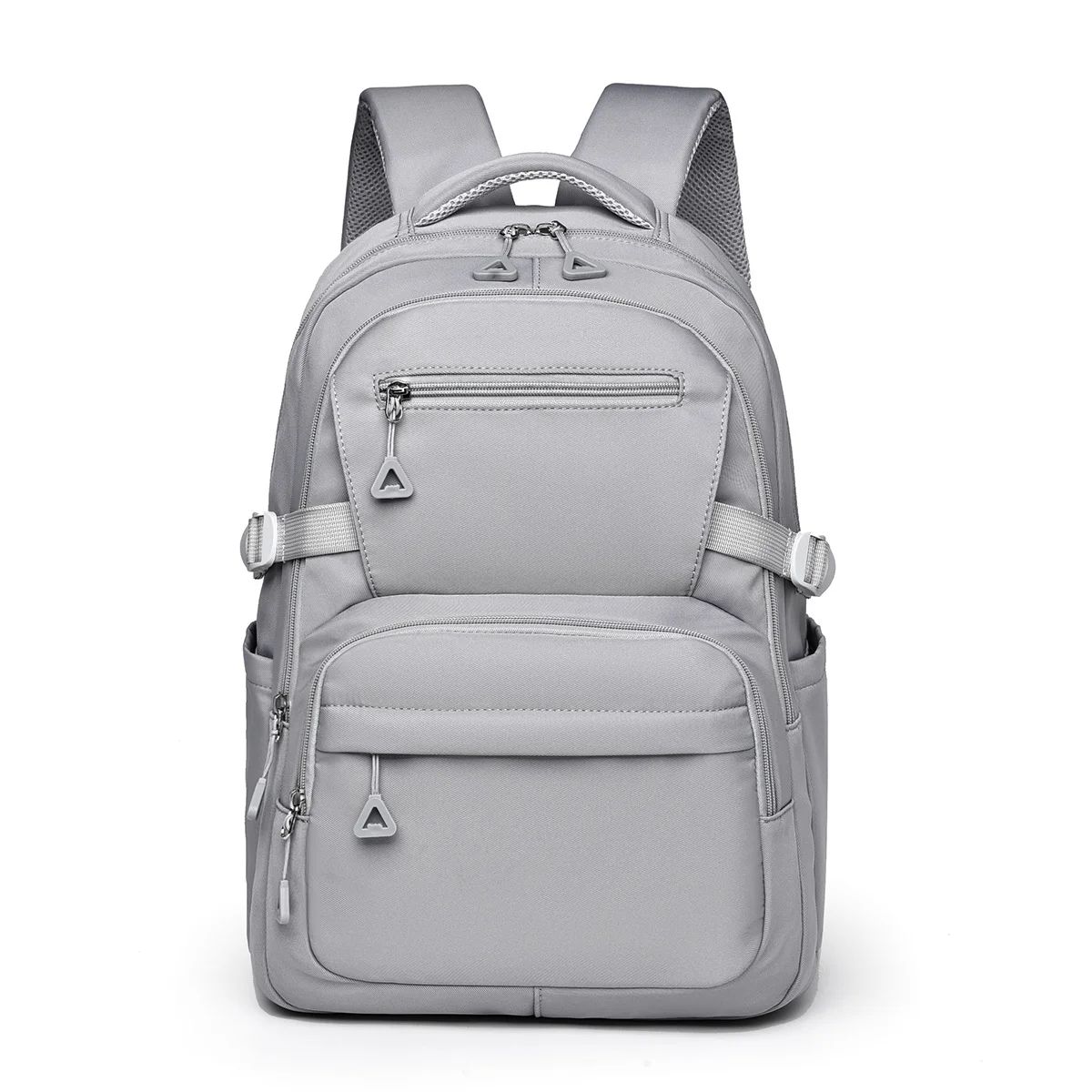 Grey Trendy Korean-Style Large-Capacity Backpack for Women - 14 Laptop Travel Bag"