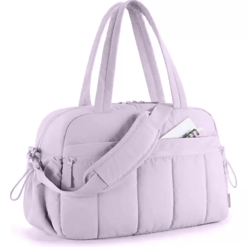 Purple Spacious Travel Duffel Bag - Large Capacity Sports & Fitness Tote with Toiletry Bag, Compartments & Single Shoulder Strap 
