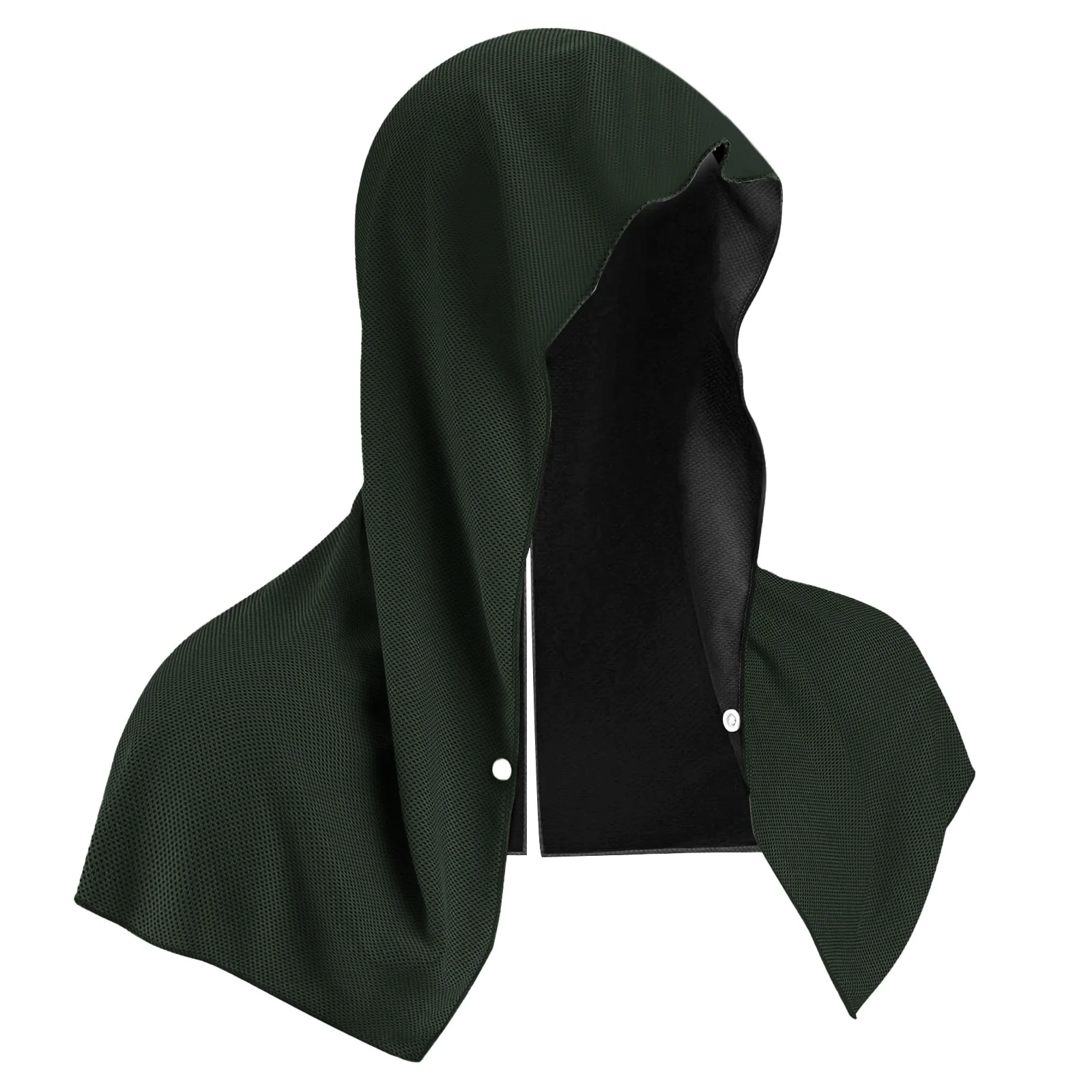 Dark Grey 5-Pack Instant Cooling Towel Set - UPF Sun Protection Hooded Ice Towels for Sports & Outdoor Activities