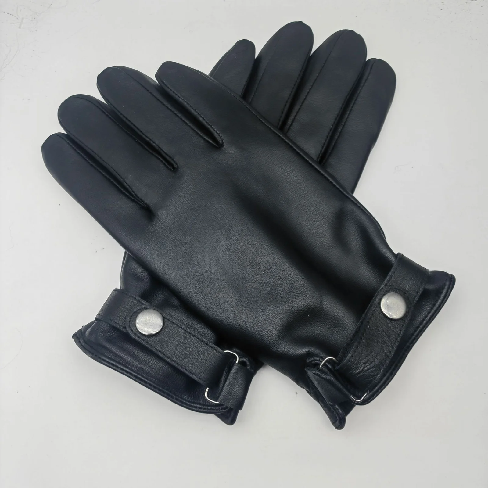 M Black Premium Men's Genuine Sheepskin Leather Driving & Cycling Gloves