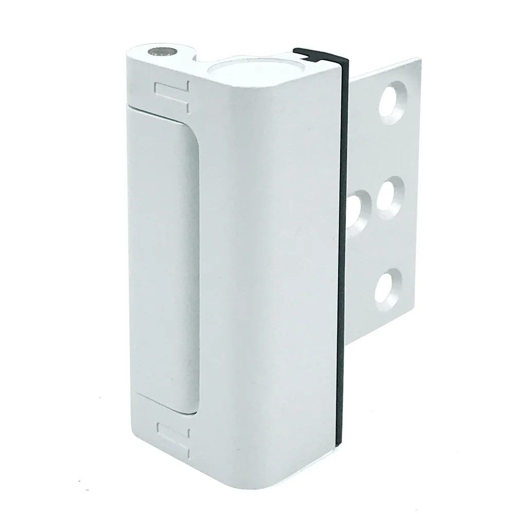 White Heavy-Duty Hotel Style Security Door Lock - Childproof Door Reinforcement Latch for Home Safety