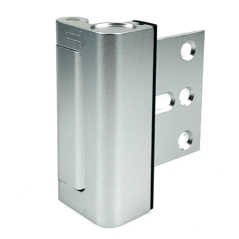Silver Heavy-Duty Hotel Style Security Door Lock - Childproof Door Reinforcement Latch for Home Safety