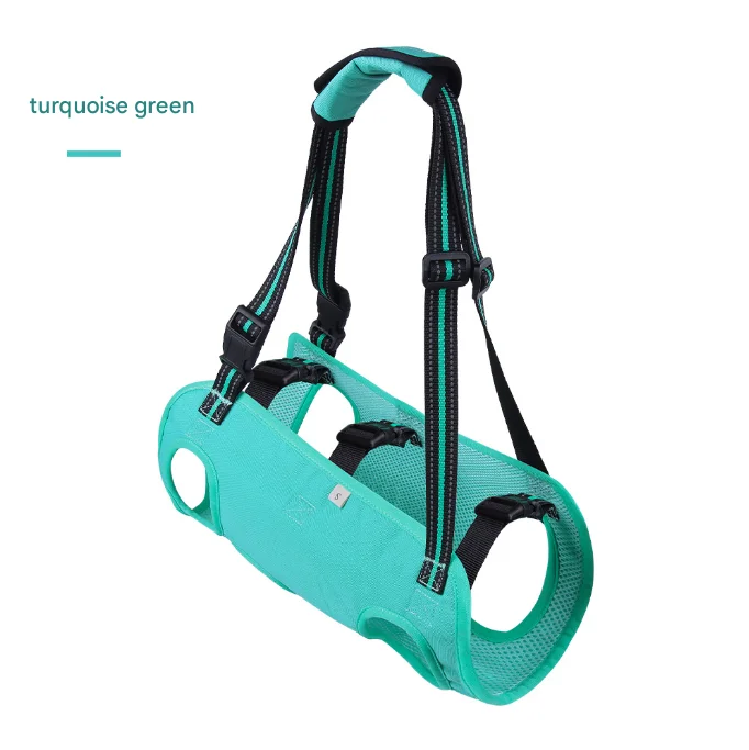 Green Pet Support Harness for Senior and Disabled Dogs - Adjustable Chest and Back Support Leash(Size XL)