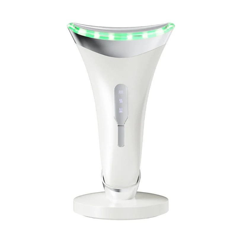 MJ-400 white Rechargeable EMS Facial & Neck Sculpting Device - 3-in-1 LED Light Therapy Massager(Three colors)
