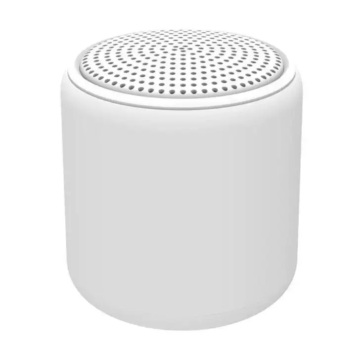 White Mini Portable Bluetooth Speaker - Compact Wireless Speaker with Rich Bass & Dual Sound Modes
