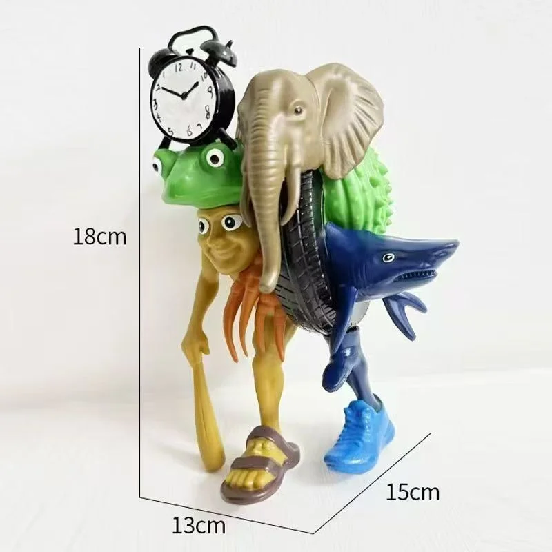 Whimsical Creature & Monster Figurine Collection - Set of Bizarre PVC Mini Toys for Desk Decor