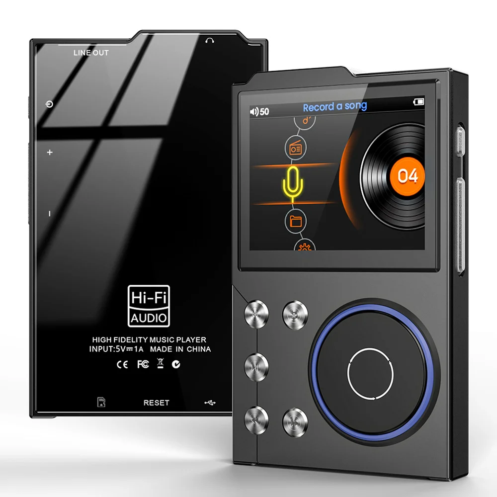 Portable Hi-Res Digital Audio Player - DSD, Dual DAC, Bluetooth 5.0, Expandable Storage(BLACK 16GB +32GB)