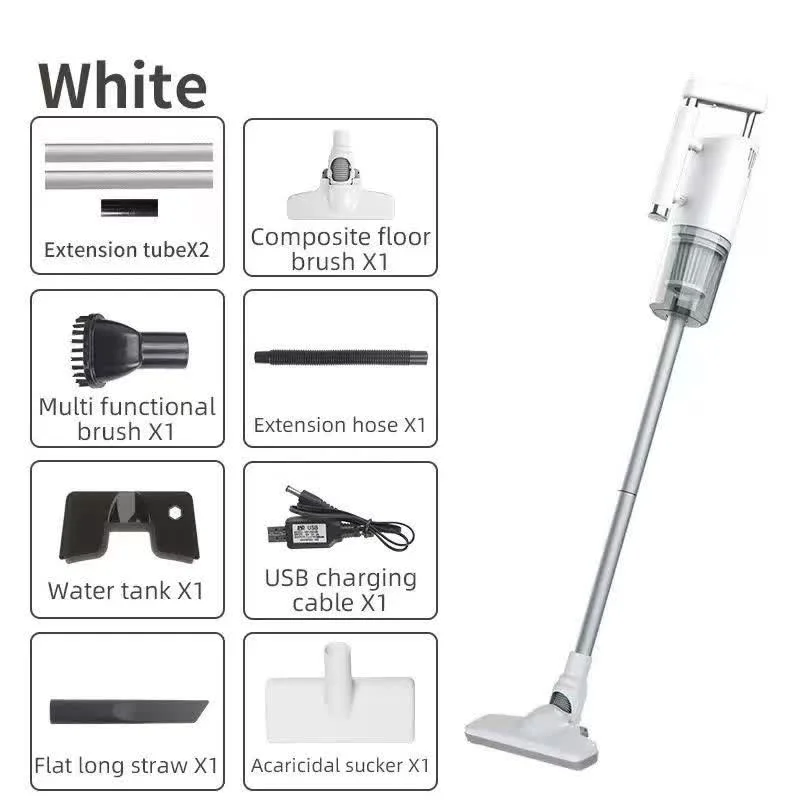 Cordless 2-in-1 Handheld & Stick Vacuum Cleaner - Powerful Suction, Washable Filter, Multi-Tool Kit(White)