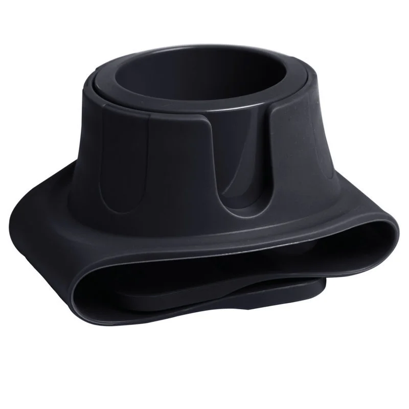 Flexible Anti-Spill Silicone Couch Arm Cup Holder - Sofa Armrest Drink Tray(black)