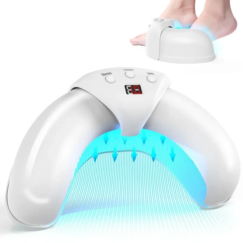 White Portable UV LED Nail Lamp - Open Arch Dryer for Gel Polish with Smart Sensor & 3 Timers