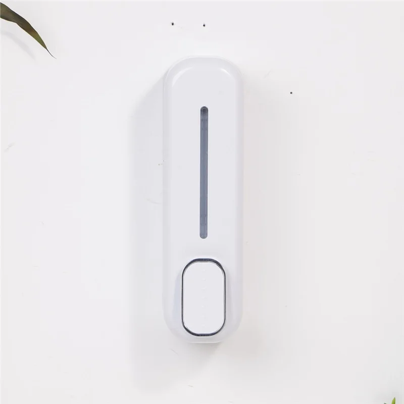 2 Pcs White Modern Wall-Mounted Press Soap Dispenser - 300ml Refillable Pump for Bathroom & Kitchen