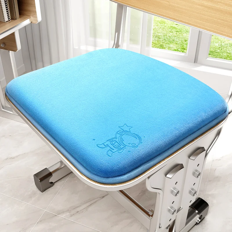 Memory Foam Student Seat Cushion - Pressure Relief, Non-Slip with Adjustable Straps for Healthy Posture(Astronaut Blue 36x34cm)