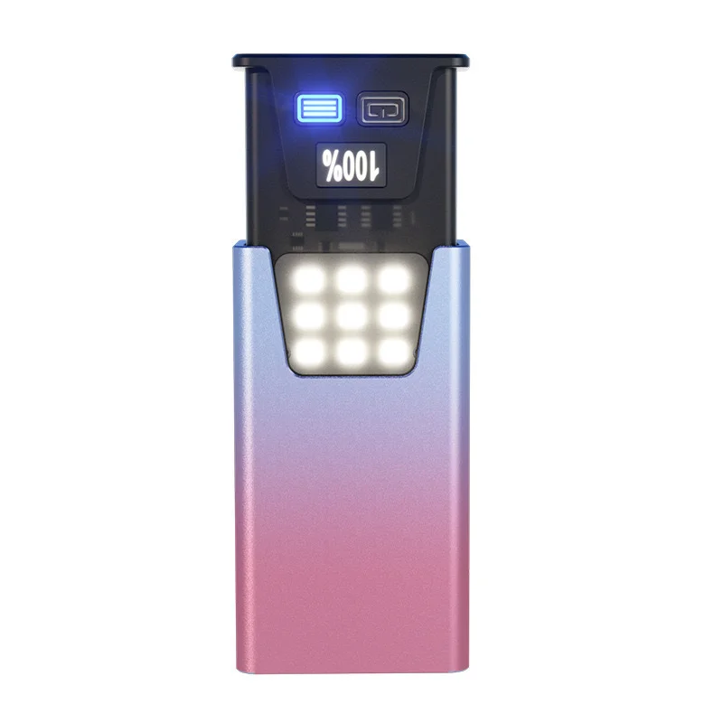 Pink-Blue Magnetic Flashlight: Spotlight, COB Flood, Red&Blue Warning