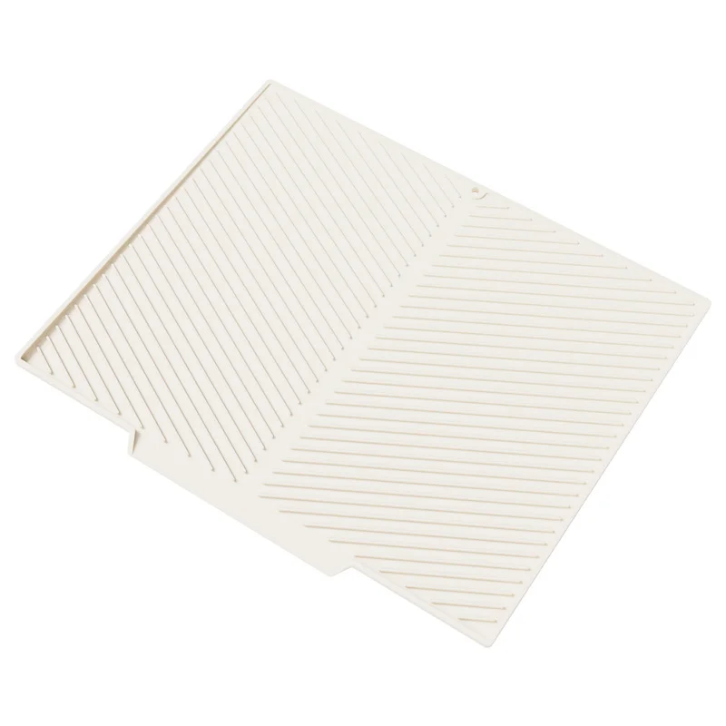 2PC White Multi-Use Drain Mat (51x43 cm) – Non-Slip Heat Protection for Dish Drying & Prep